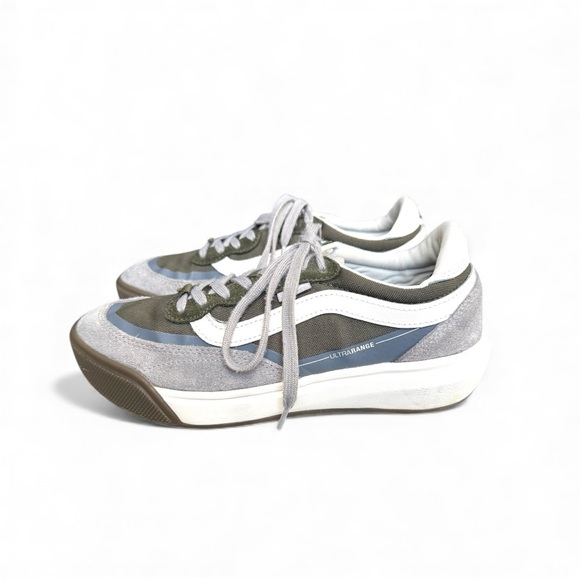 Vans Ultrarange Sneakers - Gray, Olive, White - Picture 3 of 7